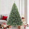 Brad de Crăciun artificial cu 300 LED Verde 180 cm PE și PVC