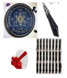 Cumpara ieftin Placa geometria sacră pendul obsidian,cuart roz+un set de rune cadou, Fridolin