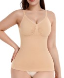 Tricou modelant pentru femei cu controlul abdomenului și efect de slăbire &ndash; Bej XS