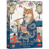 PUZZLE TREFL 500 PREMIUM PLUS PETS AS ART MEDITATIA CU PASTE A LUI SHIBA