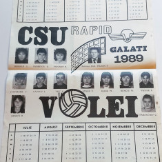 Calendar 1989 - volei - CSU RAPID GALATI