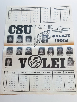 Calendar 1989 - volei - CSU RAPID GALATI foto