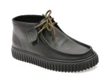 Ghete CLARKS negre, TORHILL HI, din piele naturala