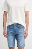 Pepe Jeans pantaloni scurți jeans SLIM SHORT HATCH bărbați, PM801080IC0