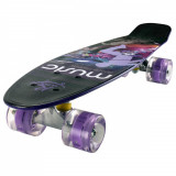 Penny board Action One, Cu roti luminoase, 22 cm, ABEC-7 PU, Aluminium Truck 90 kg, Music rhythm