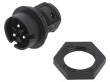 Conector Circular Soclu RST Tată 3 PIN Argintat 8A 250V