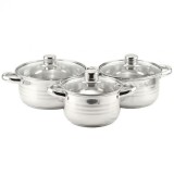 Cumpara ieftin Set oale cu capac, inox, 6 piese, Perfect Home Diamond