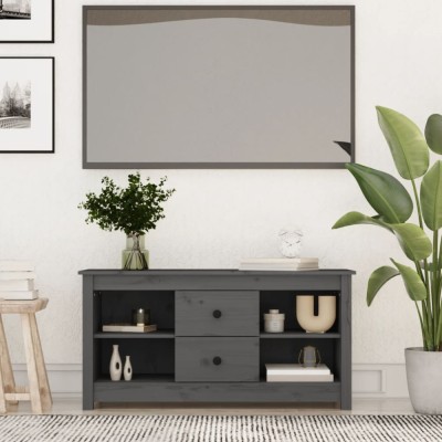 Gossi comoda tv, gri, 103x36,5x52 cm, lemn masiv de pin foto