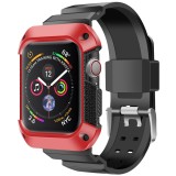 Husa Protectie Ceas OEM Tough pentru Apple Watch Series 4 / 5 / 6 / SE 44mm, TPU - Plastic, Neagra Rosie