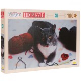 Puzzle Luxury, Witty Puzzlezz, Pisica gri, 100 piese