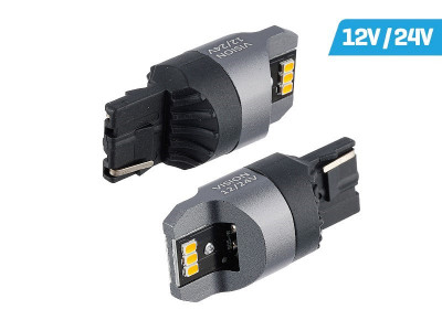 Bec Vision Wy21w (t20d) 12/24v 6x 3020 Smd Led, Nepolar, Canbus, Portocaliu, 2 Buc 58335 foto