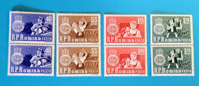TIMBRE ROMANIA LP555/1963 CAMP. MOND. IMPOTRIVA FOAMETEI -Serie &amp;icirc;n pereche MNH foto