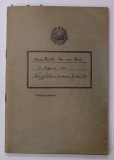 CAIET MANUSCRIS - ASISTENTA LA NASTERE , culegere de COJALNICEANU VIORICA , ANII &#039;50