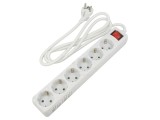 Prelungitor alimentare Goobay 3G1,5mm&sup2; 1,5m PVC alb 6 prize 16A cod 51288