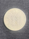 Moneda 5 franci 1963 Belgia, Europa
