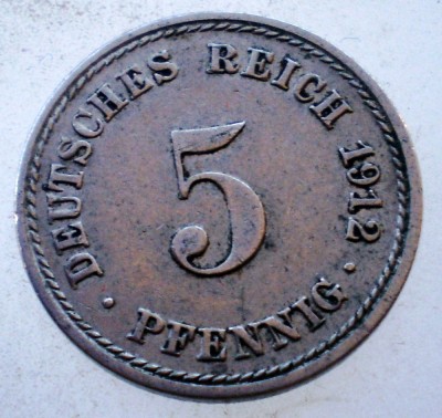1.276 GERMANIA 5 PFENNIG 1912 A foto