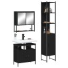 VidaXL Set mobilier de baie, 3 piese, negru, lemn compozit 3214675
