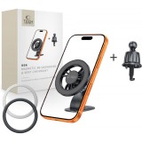 Suport Auto Magnetic Tech-Protect N56 2in1 II, Universal, Negru
