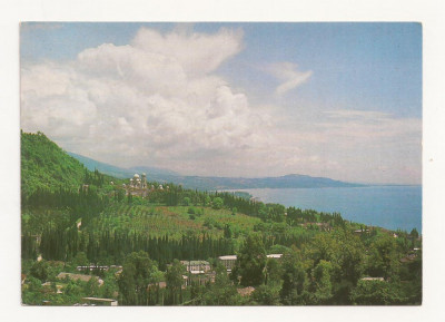 CP3-Carte Postala- RUSIA- Black Sea, New Athos panorama ,circulata 1983 foto