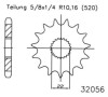 Pinion fata 13 dinti pas lant 520 - Aprilia AF1 - ETX - Europa - Classic - MX - Pegaso - Red Rose - RS - RX - SX - Tuareg 2T 125cc