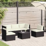 vidaXL Set mobilier de grădină cu perne, 4 piese, maro, poliratan 47810