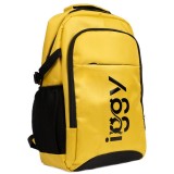 RUCSAC IGGY RIDER, pt. notebook de max. 15.6&quot;, 2 compartimente, buzunar frontal, troler strap, water-resistant, poliester, galben/negu, &quot;IGBP-RIDER&quot;