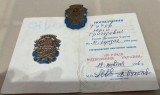 Brevet si medalie 2 / insigna / 50 de ani de la Eliberarea Ucrainei / Ukraina / al doilea razboi mondial / IIWW