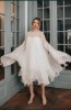 Rochie Mireasa/Cununie Voal Matase, Tulle, Broderii Florale, Marime 38, Inaltime 175cm, Second Hand