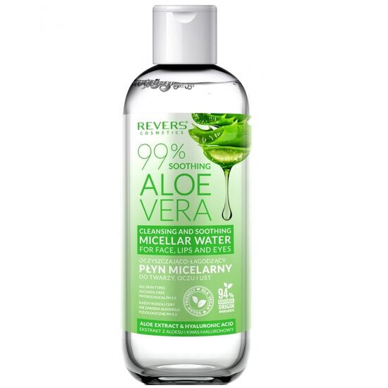 Apa micelara demachianta, cu extract de aloe vera, vegana, Revers, 500 ml