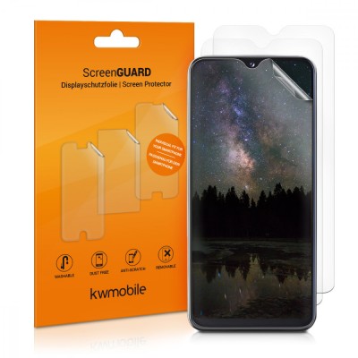 Set 3 Folii de protectie pentru Samsung Galaxy A20e, kwmobile, Fata, Transparenta, 48746.1 foto