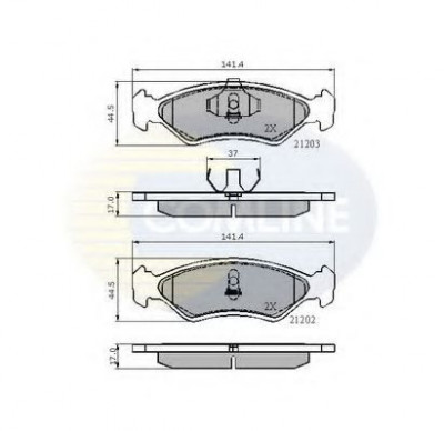 Set placute frana,frana disc FORD COURIER (J3, J5) (1996 - 2016) COMLINE CBP0502 foto