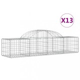 Cumpara ieftin Cosuri gabion arcuite 13 buc, 200x50x40/60 cm, fier galvanizat