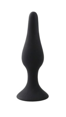 Dop Anal Vivian Large, Silicon, Negru, 12.5 cm, Guilty Toys, Sexxify foto