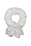 Fular din blana ecologica U, Dacali, crem, Multicolor, Marime universala
