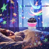 Proiector LED cu alimentare USB, model &quot;Galaxy Stars&quot; cu 9 moduri de afisare