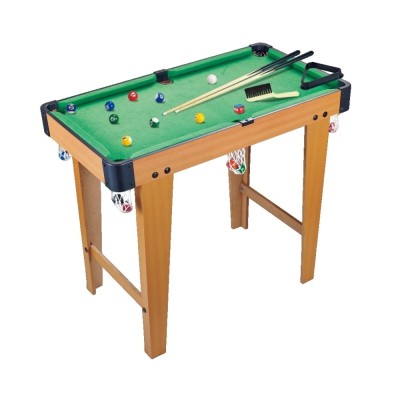 Masa de Biliard, Cyrax, cu Picioare, +6 Ani, 74 x 63 x 40 cm, din Lemn/ABS, Maro/Verde foto
