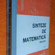 Sinteze de matematica Aplicatii Vol. 3 - Catalin-Petru Nicolescu 1990