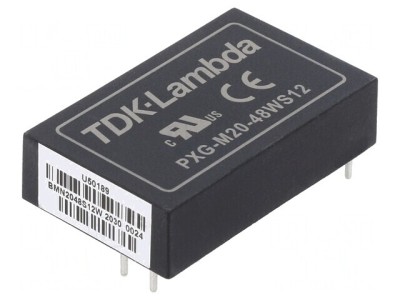 Convertor DC/DC 20W 18-75V la 12V 1.67A THT foto