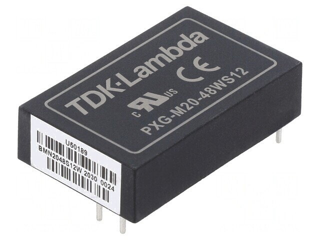 Convertor DC/DC 20W 18-75V la 12V 1.67A THT