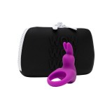 Set HAPPY RABBIT Cock Ring Kit, cu inel vibrator pentru penis cu 12 funcții de vibrație și geantă de călătorie inclusă