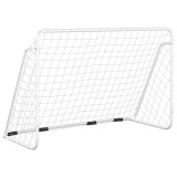 Cumpara ieftin Poarta de fotbal cu plasa, alb, 180x90x120 cm, otel