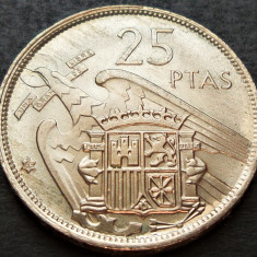Moneda 25 PESETAS - SPANIA, anul 1965 (58) *cod 2095 A = UNC