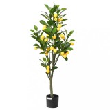 vidaXL Lăm&acirc;i artificial 136 frunze 120 cm verde