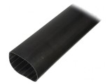 Manșon termocontractabil cu adeziv 3,5:1 75mm negru 1m