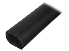 Manșon termocontractabil cu adeziv 3,5:1 75mm negru 1m