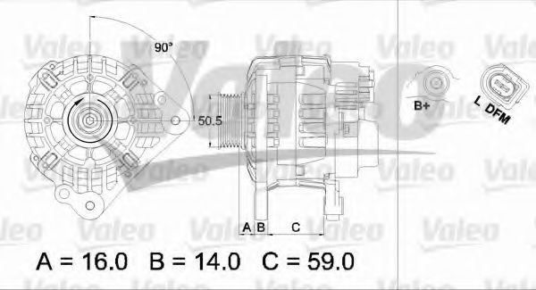 Generator / Alternator SEAT CORDOBA (6L2) (2002 - 2009) VALEO 437444