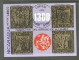 Nicaragua 1981 Bulgaria imperf. sheet Mi.B139 used TA.070, Stampilat