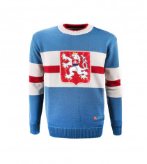 Echipa națională de hochei pulover de bărbați Czech republic retro MS 1947 big logo - M foto