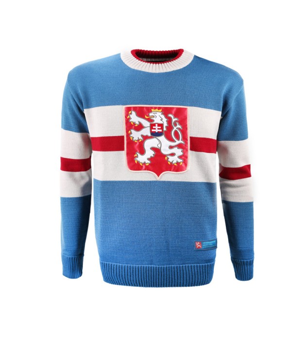 Echipa națională de hochei pulover de bărbați Czech republic retro MS 1947 big logo - XXL