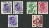 Cumpara ieftin ERORI / VARIETATI ROMANIA CAROL II 1934 / 1935 - 6 Buc. CIRCULATE, Regi, Stampilat